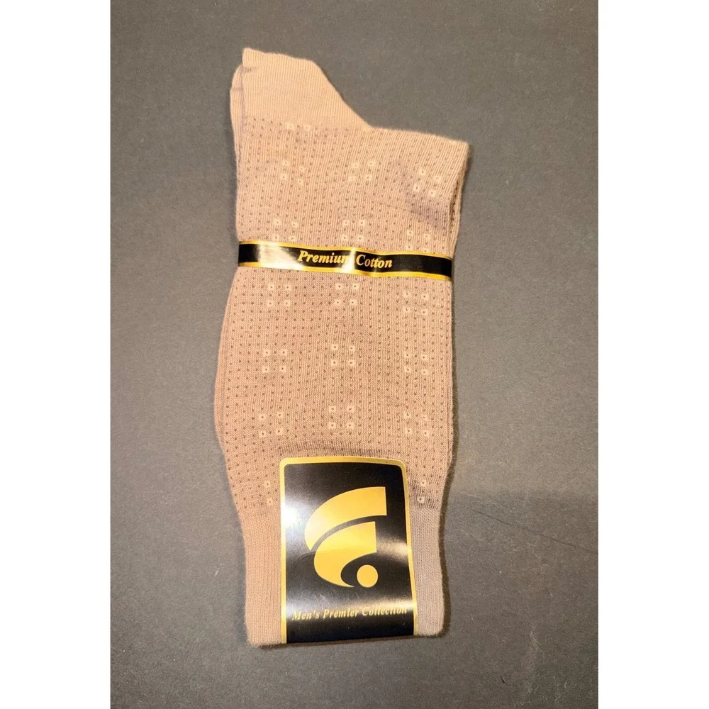 Moretz Sports‎ Mens Premier Collection Tan Cotton Blend Dress Socks Size 10-13